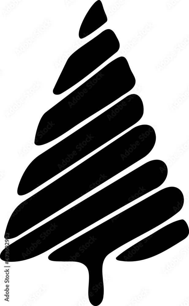 Christmas tree icon vector illustration. Simple pine silhouette stylized design element Christmas tree icon vector illustration. Simple pine silhouette stylized design element