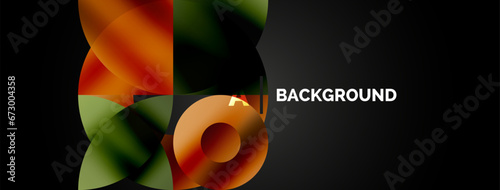 Abstract round geometric shapes with gradients. Concept for creative technology, digital art, social communication, and modern science. Ideal for posters, covers, banners, brochures, and websites
