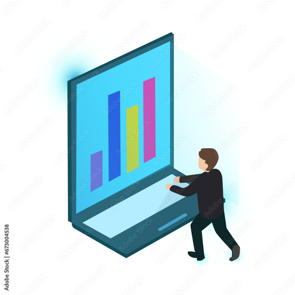 business graph on the screen and credit card and money chart graph business graph on the screen and credit card and money chart graph