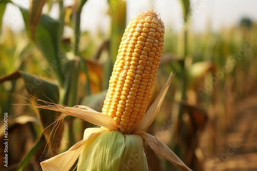 corn cob in organic corn