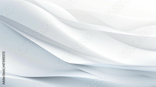 AI generated illustration of white wavy patterns on a white background
