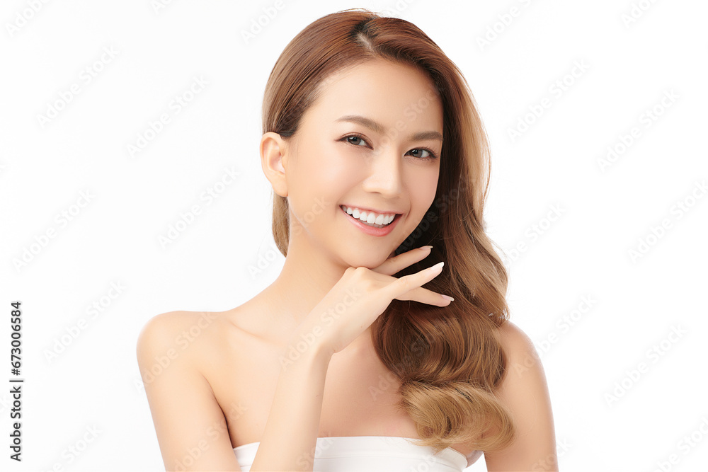 Beautiful young asian woman with clean fresh skin on white background, Face care, Facial treatment, Cosmetology, beauty and spa, Asian women portrait. Beautiful young asian woman with clean fresh skin on white background, Face care, Facial treatment, Cosmetology, beauty and spa, Asian women portrait.