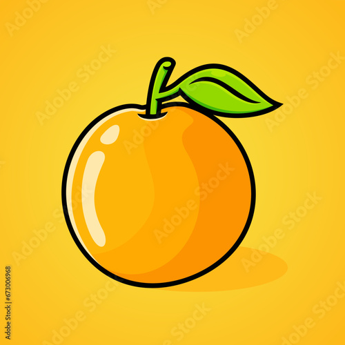 illustration of an orange fruit