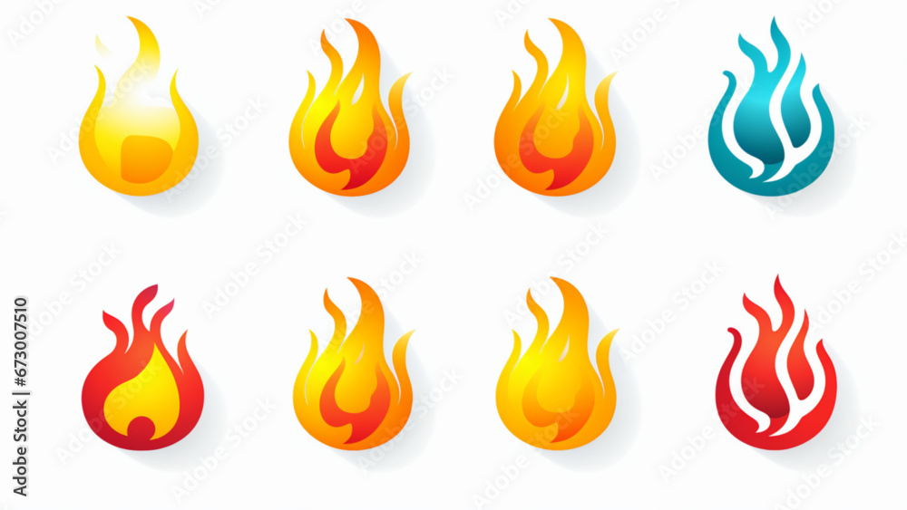 Fire icon vector set Fire icon vector set