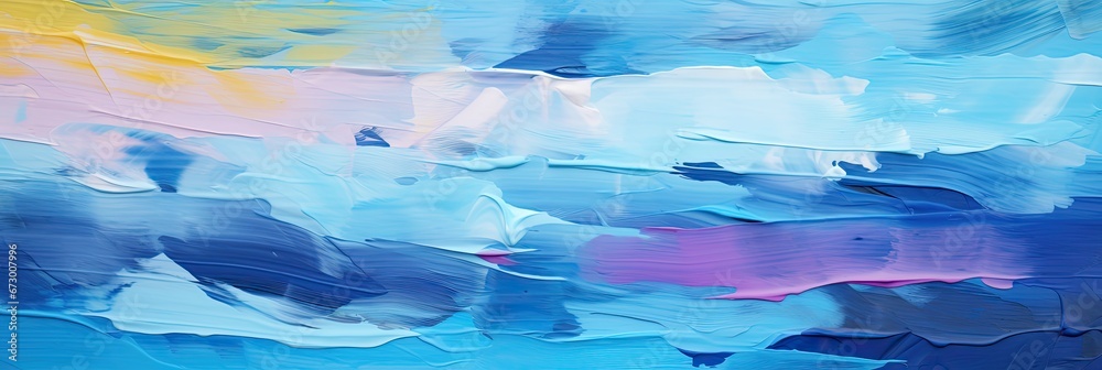 vibrant shades of blue palette brush background, generative AI
