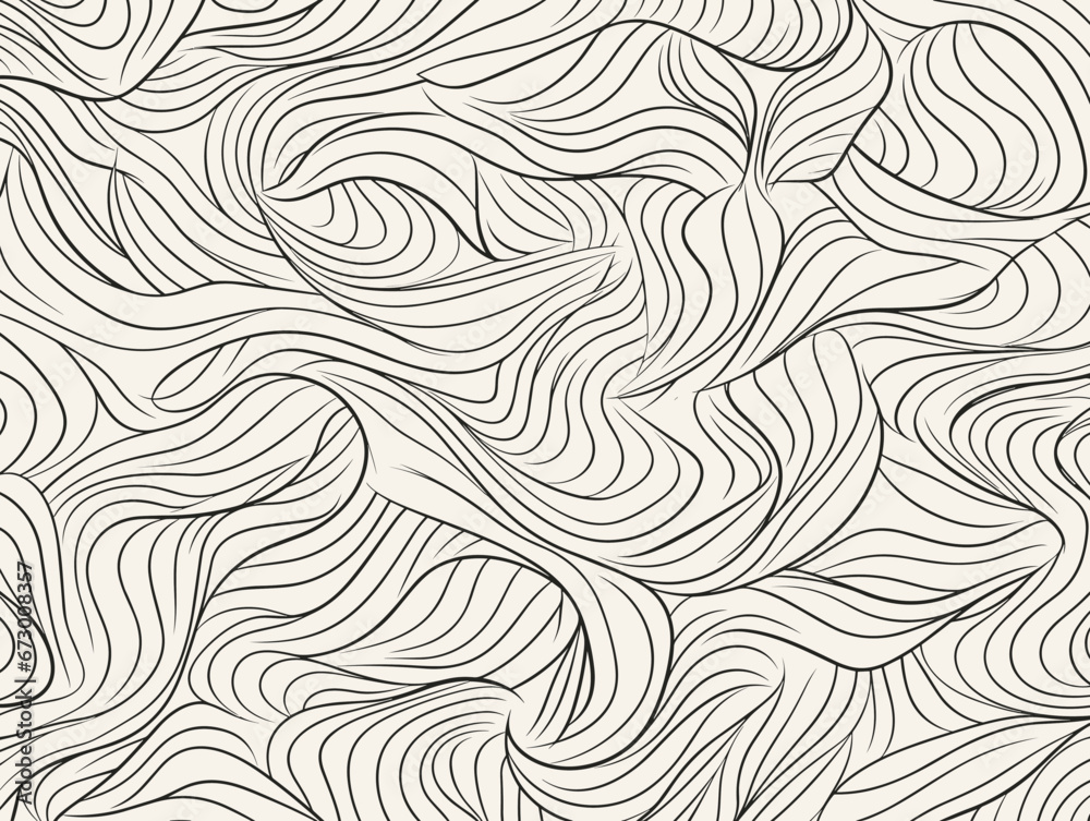 Drawing of Abstract geometric pattern. illustration separated, sweeping overdrawn lines.