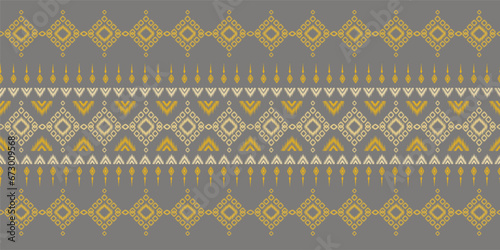 Geometric ethnic pattern seamless flower color oriental. seamless pattern. Design for fabric, curtain, background, carpet, wallpaper, clothing, wrapping, Batik, fabric,Vector illustration