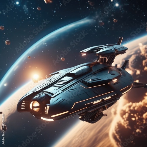 The spaceship of the future. Open space, Exploration of distant worlds.