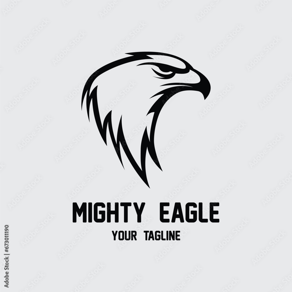 Obraz premium eagle logo vector icon illustration design
