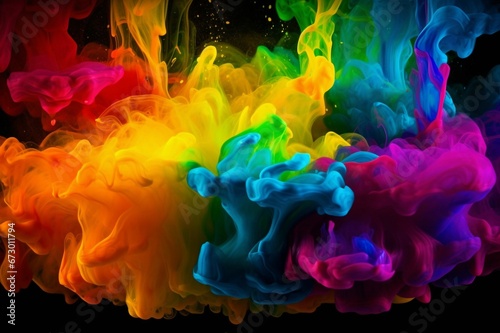 AI generated abstract background with colorful smoke © Wirestock