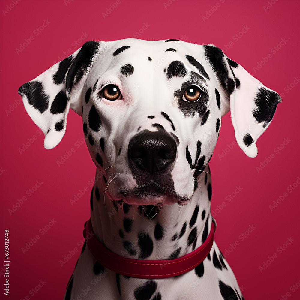 Dalmatian Close-Up Artistic Style Artwork Close-Up Shot Cute Puppy Dog