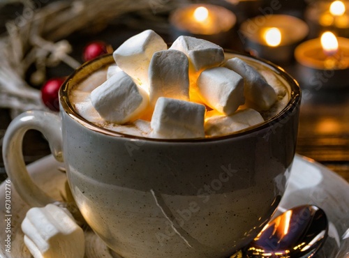 Coffee with marshmallows  sweets