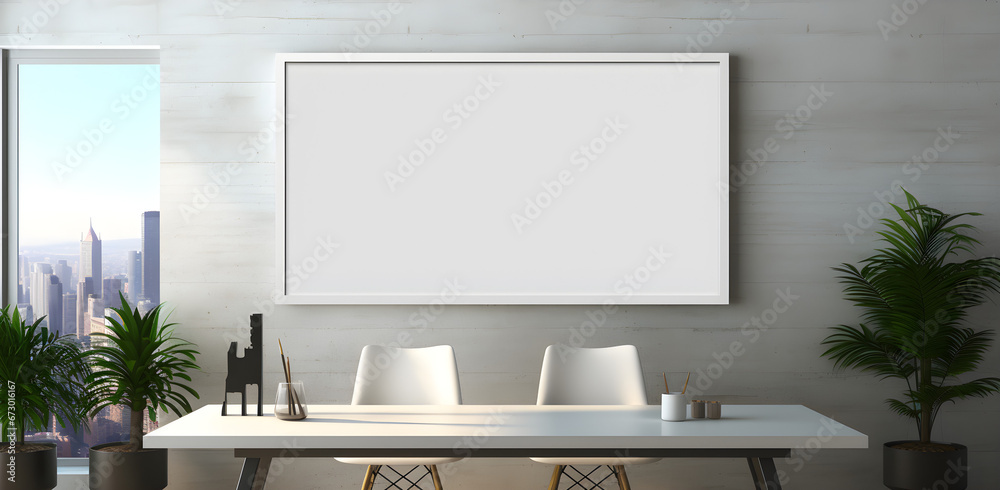 white blank frame mockup with modern business offices background - corporate branding, white blank frame mockup with modern business offices background - corporate branding,