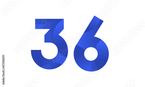 Blue Beach Number Modern Business Logo