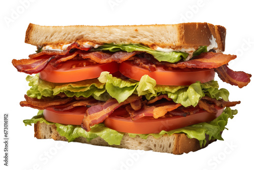 sandwich with ham and vegetables - transparent PNG
