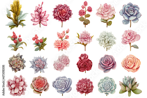 Succulent Types Set photo