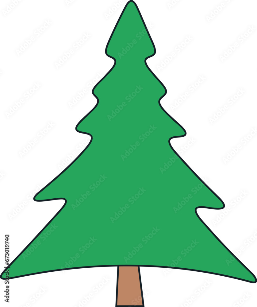 Christmas tree icon vector illustration. Simple pine silhouette stylized design element Christmas tree icon vector illustration. Simple pine silhouette stylized design element
