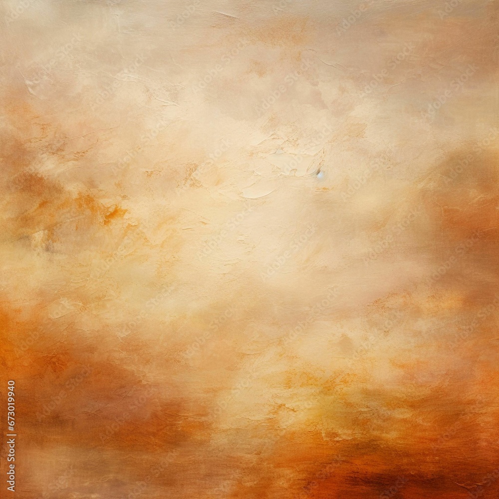 Fototapeta premium AI generated illustration of an abstract painting with a vibrant orange and white palette