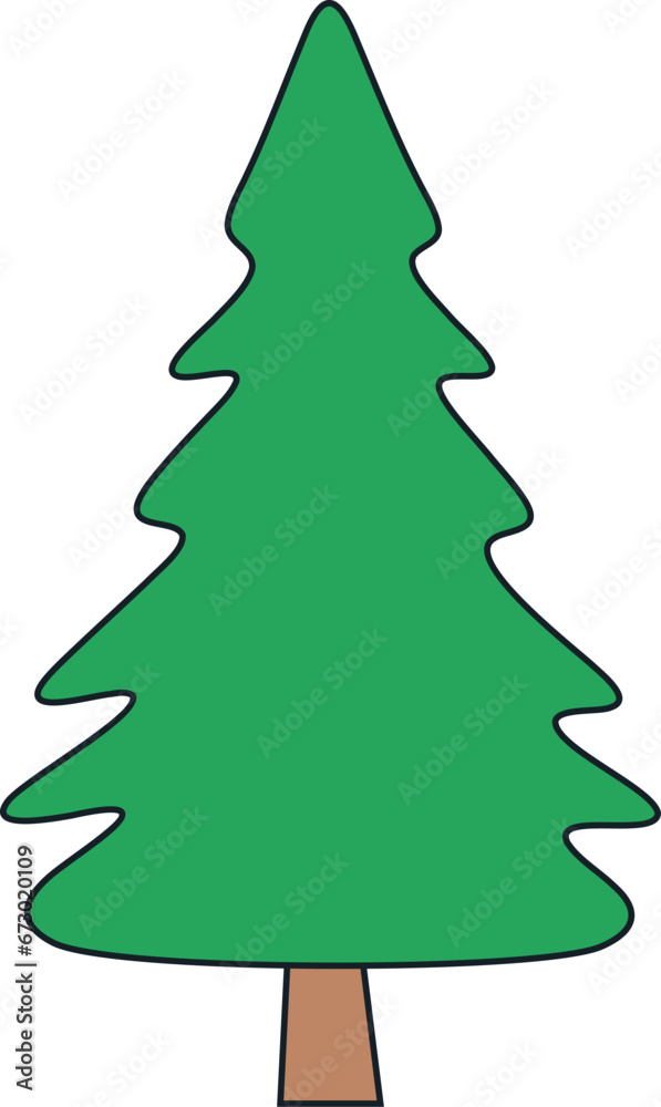Christmas tree icon vector illustration. Simple pine silhouette stylized design element Christmas tree icon vector illustration. Simple pine silhouette stylized design element