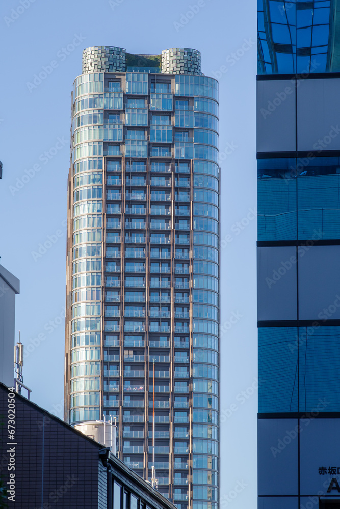 Obraz premium 東京港区赤坂7丁目の都市風景