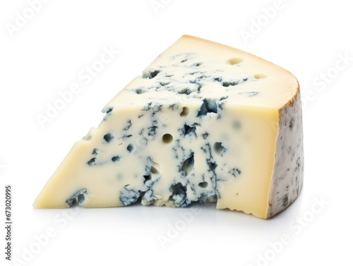 Blue cheese isolated on white background 
