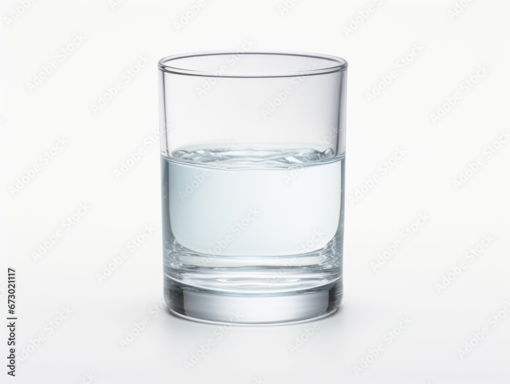 Water in a glass beaker isolated on white background Water in a glass beaker isolated on white background