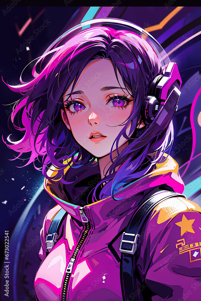 astronaut girl anime style future tech astronaut girl anime style future tech