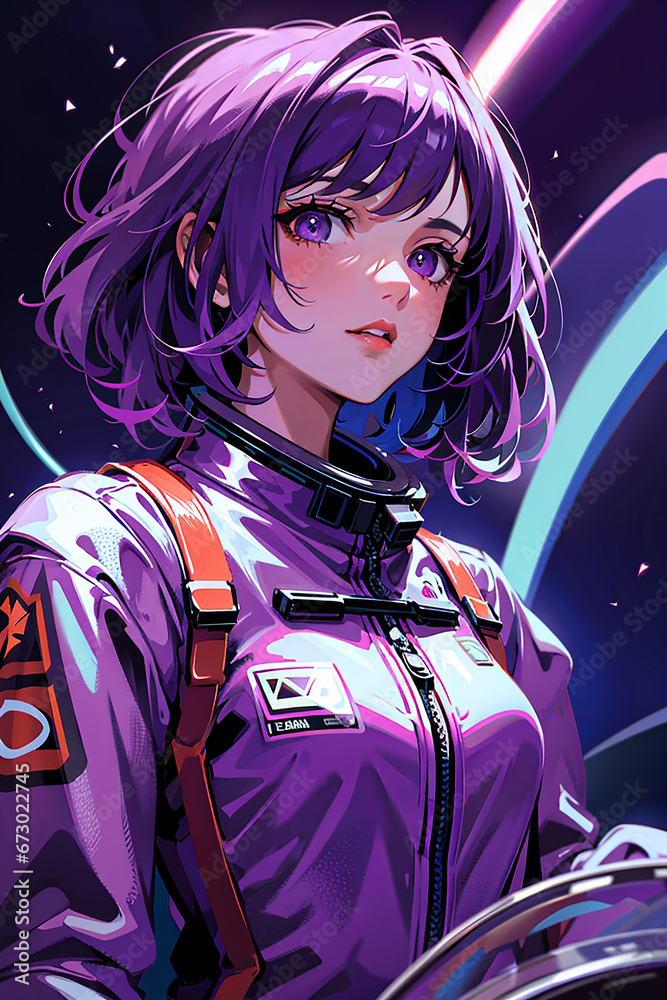 astronaut girl anime style future tech astronaut girl anime style future tech