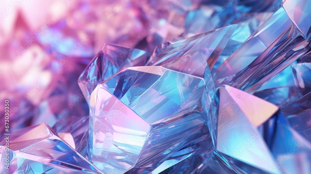 Holographic background with glass shards Holographic background with glass shards
