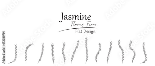 illustration of smooth curved jasmine flowers