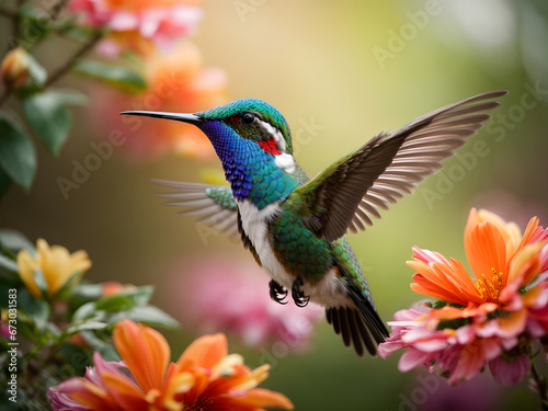 A close up of a hummingbird