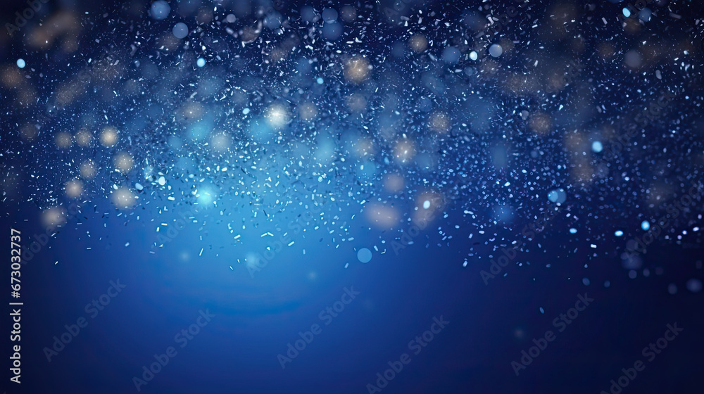 Blue Glitter Particles Background. Elegant Bokeh Shine Modern Template. Grand Luxury Premium Corporate Abstract Design Template,,particle blue	
 - obrazy, fototapety, plakaty 
