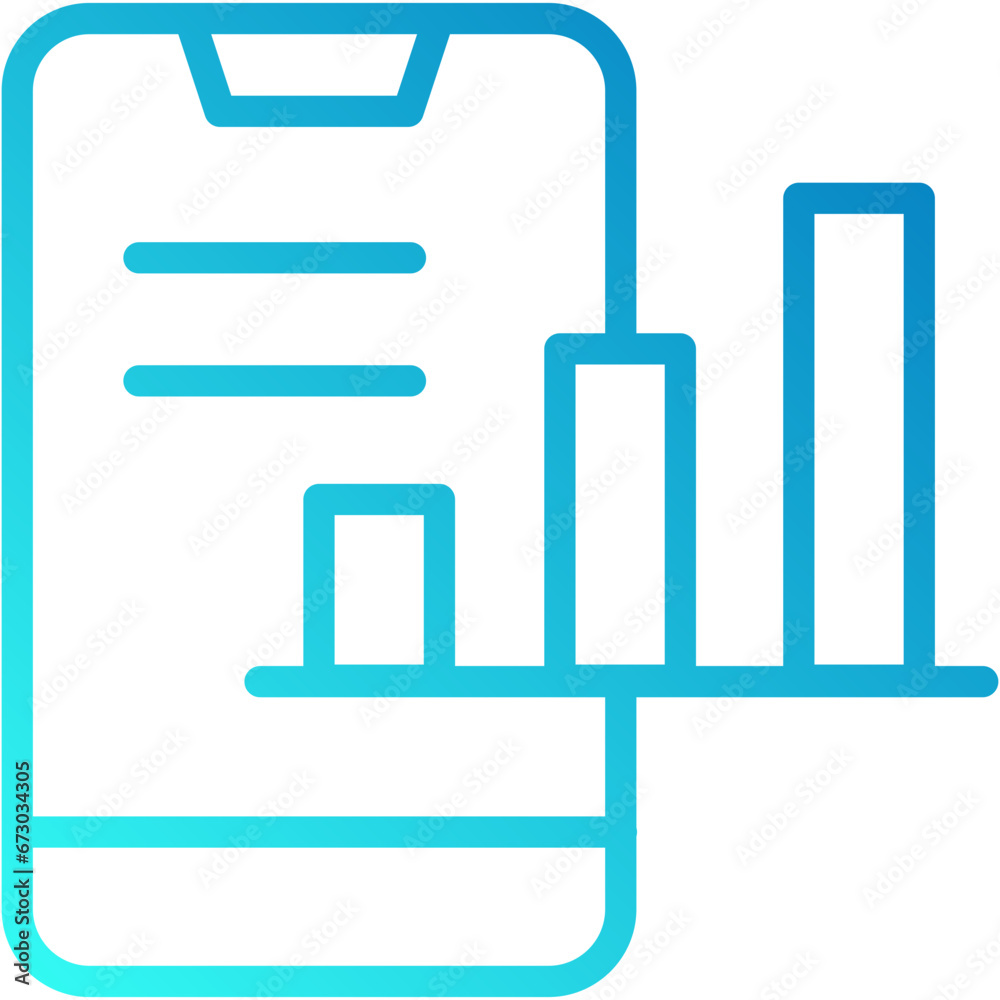 Mobile Bar Graph vector design icon . svg Mobile Bar Graph vector design icon . svg