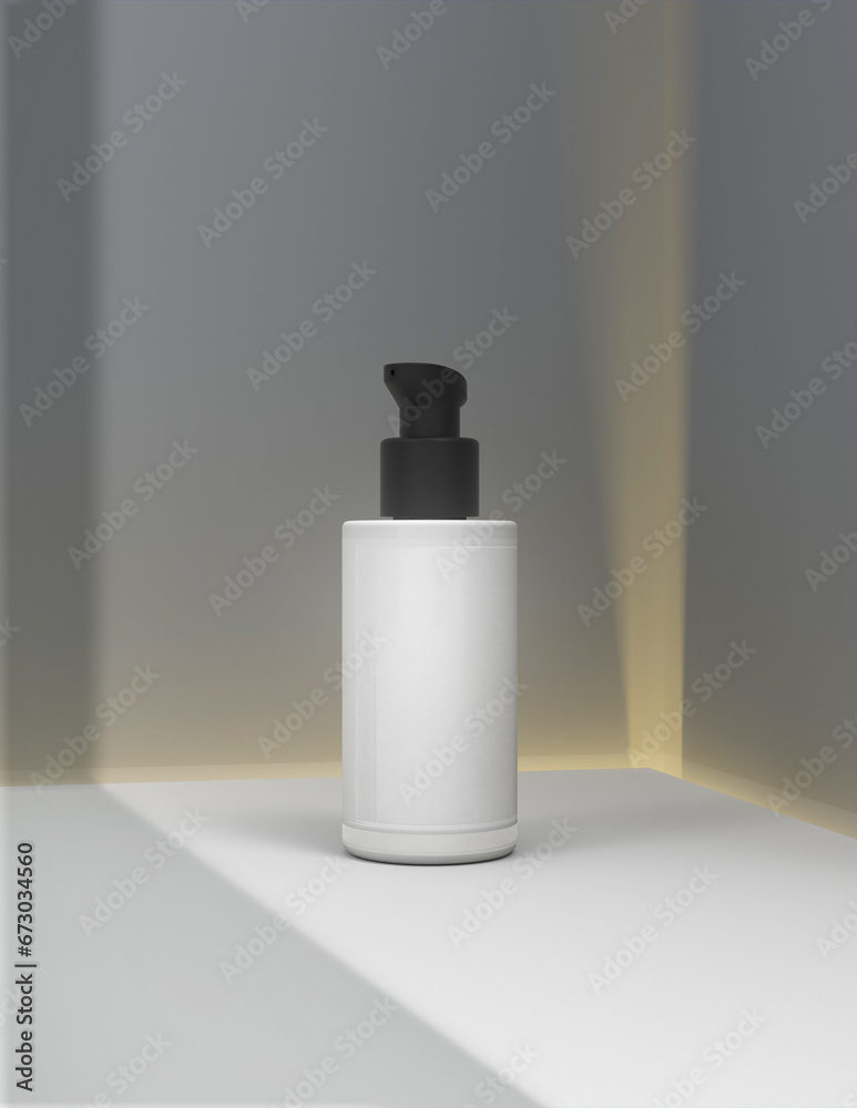 A cosmetics mock-up file through 3D rendering, simple yet tasteful and harmonious background for the product mock-up.
A cosmetics mock-up file through 3D rendering, simple yet tasteful and harmonious background for the product mock-up.