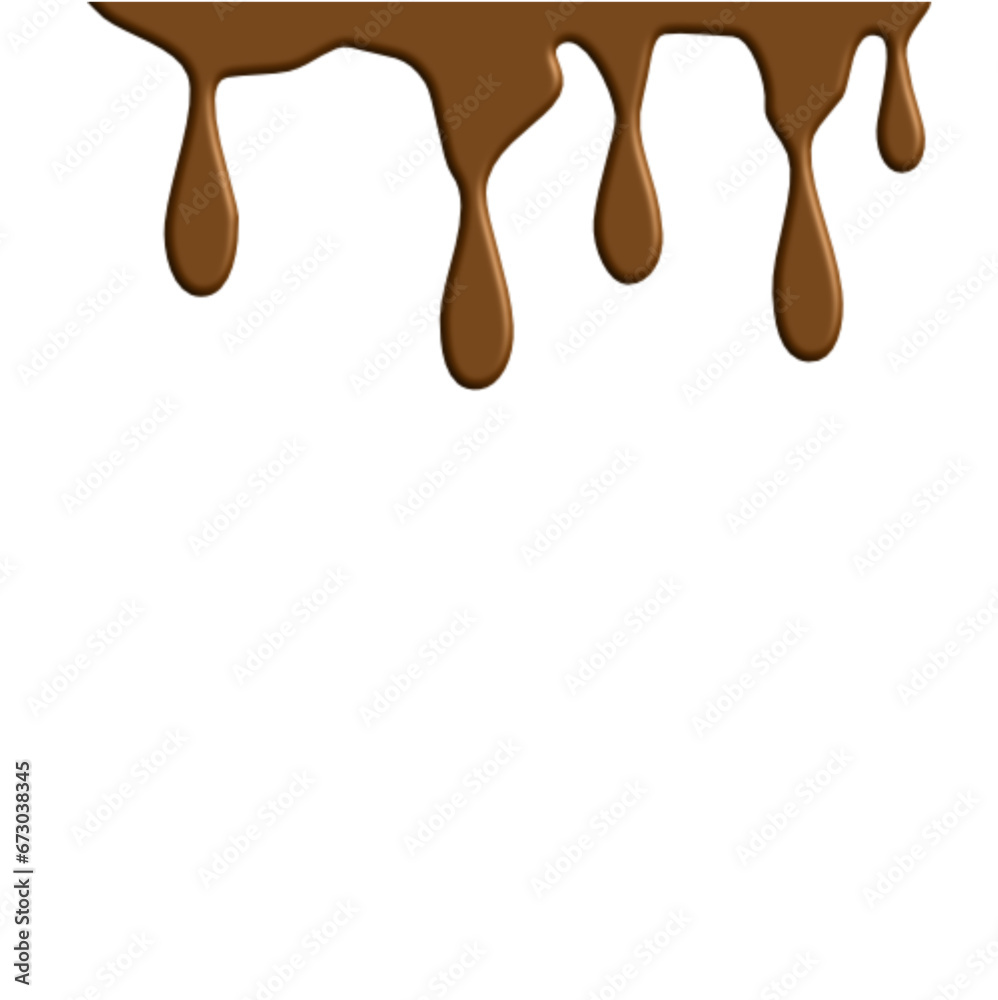 Melted chocolate dripping Vektor illustration Melted chocolate dripping Vektor illustration