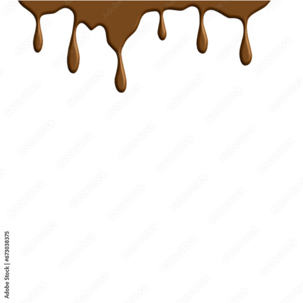 Melted chocolate dripping Vektor illustration
