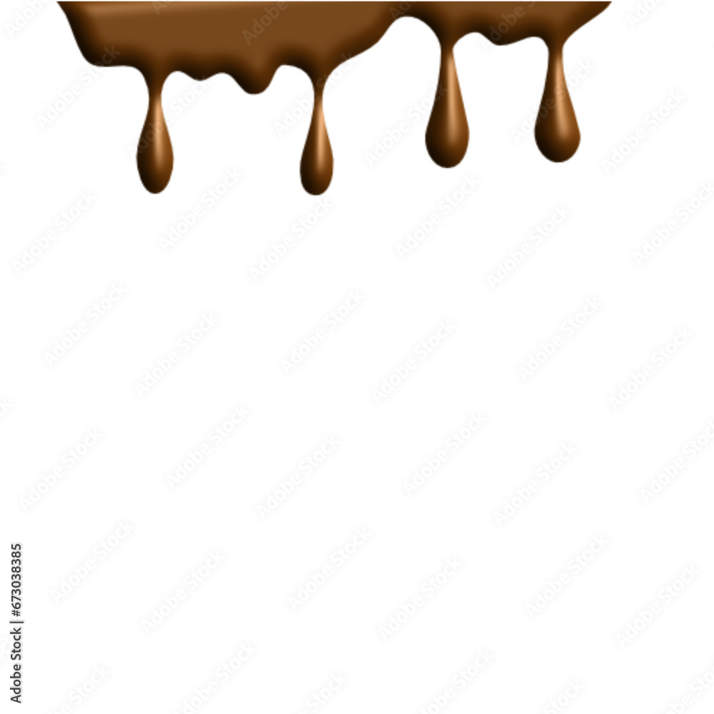 Melted chocolate dripping Vektor illustration