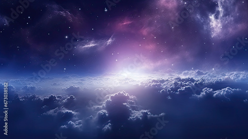space night sky with cloud and star  abstract background  beautiful starry night sky with large clouds