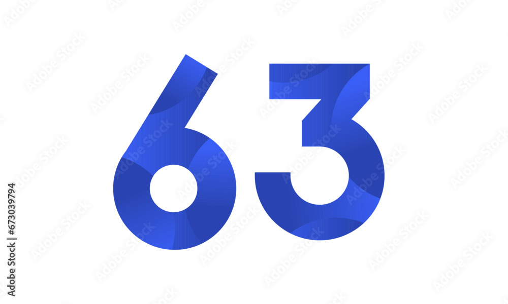 Blue Beach Number Modern Business Logo