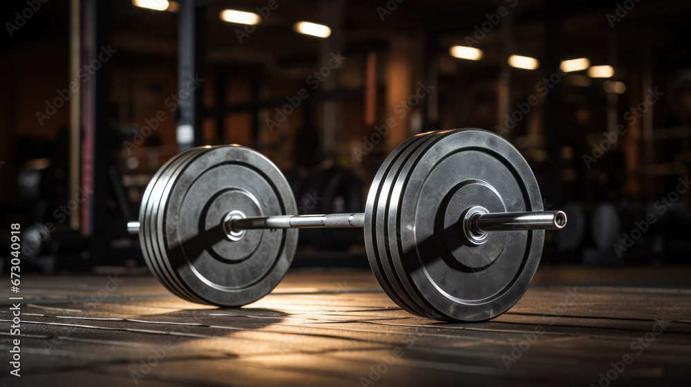 The barbell awaits, preparing for the next strong lift