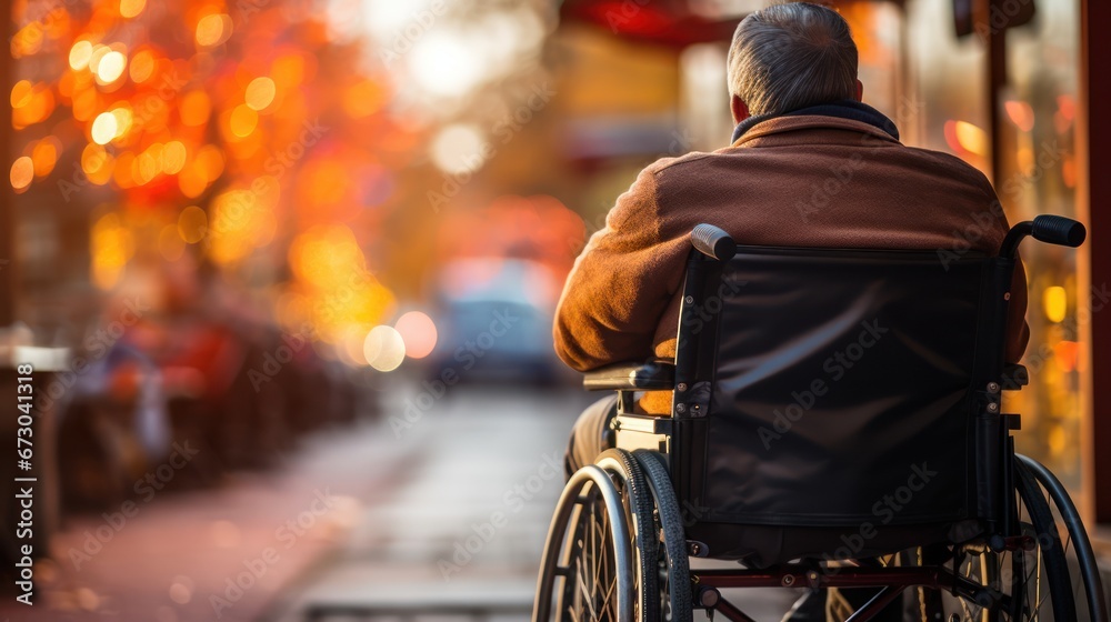 Obraz premium High spirits unhindered by a wheelchair