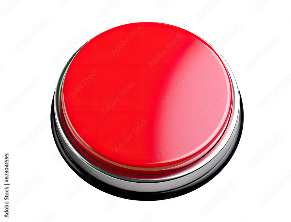 Round red button isolated on transparent background Round red button isolated on transparent background