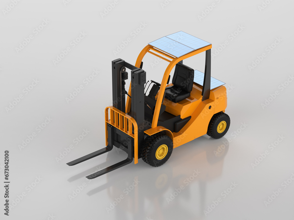 Ev forklift truck with energy from solar panel Ev forklift truck with energy from solar panel