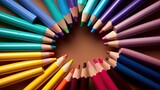 colorful crayons, colorful color pencils background