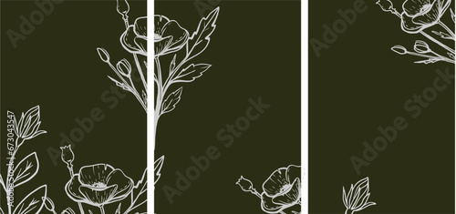 Abstract creative universal artistic templates. Suitable for poster, business card, invitation, flyer, banner, brochure, email header, post in social networks, advertising, events and page cover.