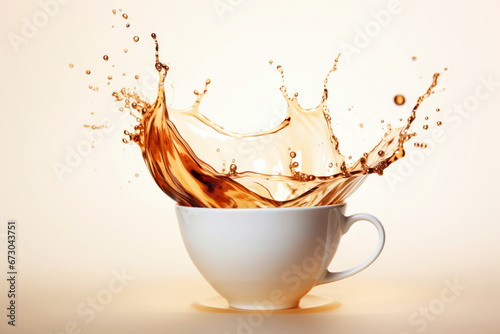 Photo of a coffee cup filled with a refreshing beverage