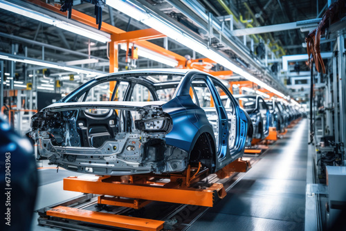 Automated assembly line for robot manipulators for the production of high-tech electric vehicles running on clean energy