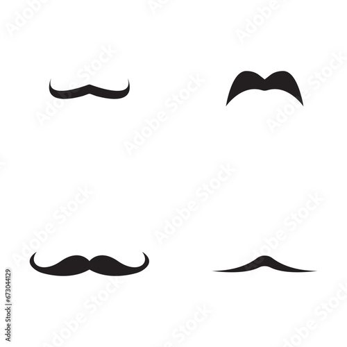 mustache icon vector