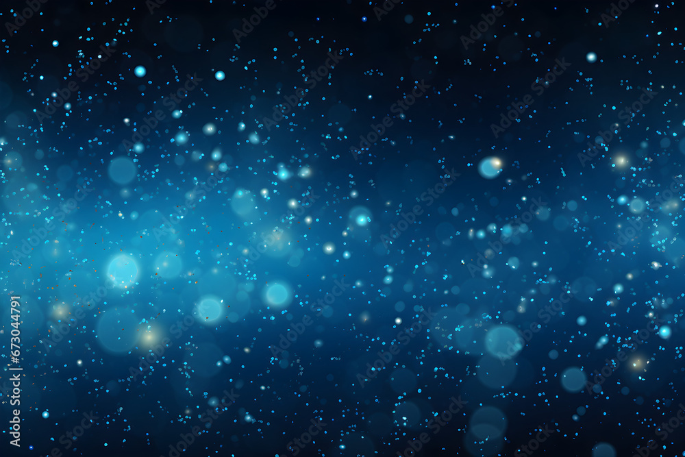 blue particles on a blue background - many