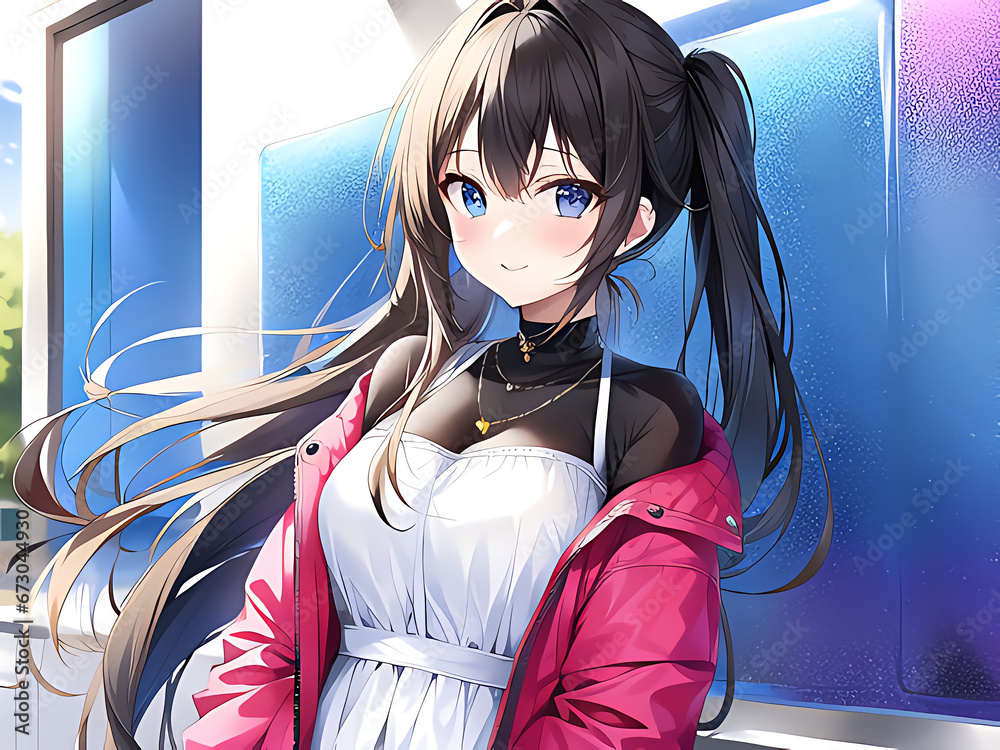 アニメ・漫画風の女性・女の子のイラスト素材 アニメ・漫画風の女性・女の子のイラスト素材